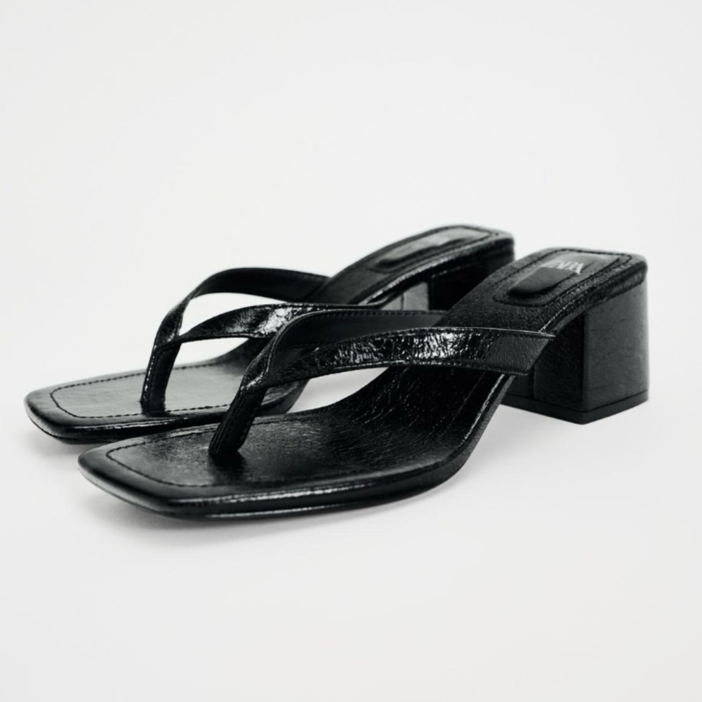 ZARA BLOCK HEEL SANDALS